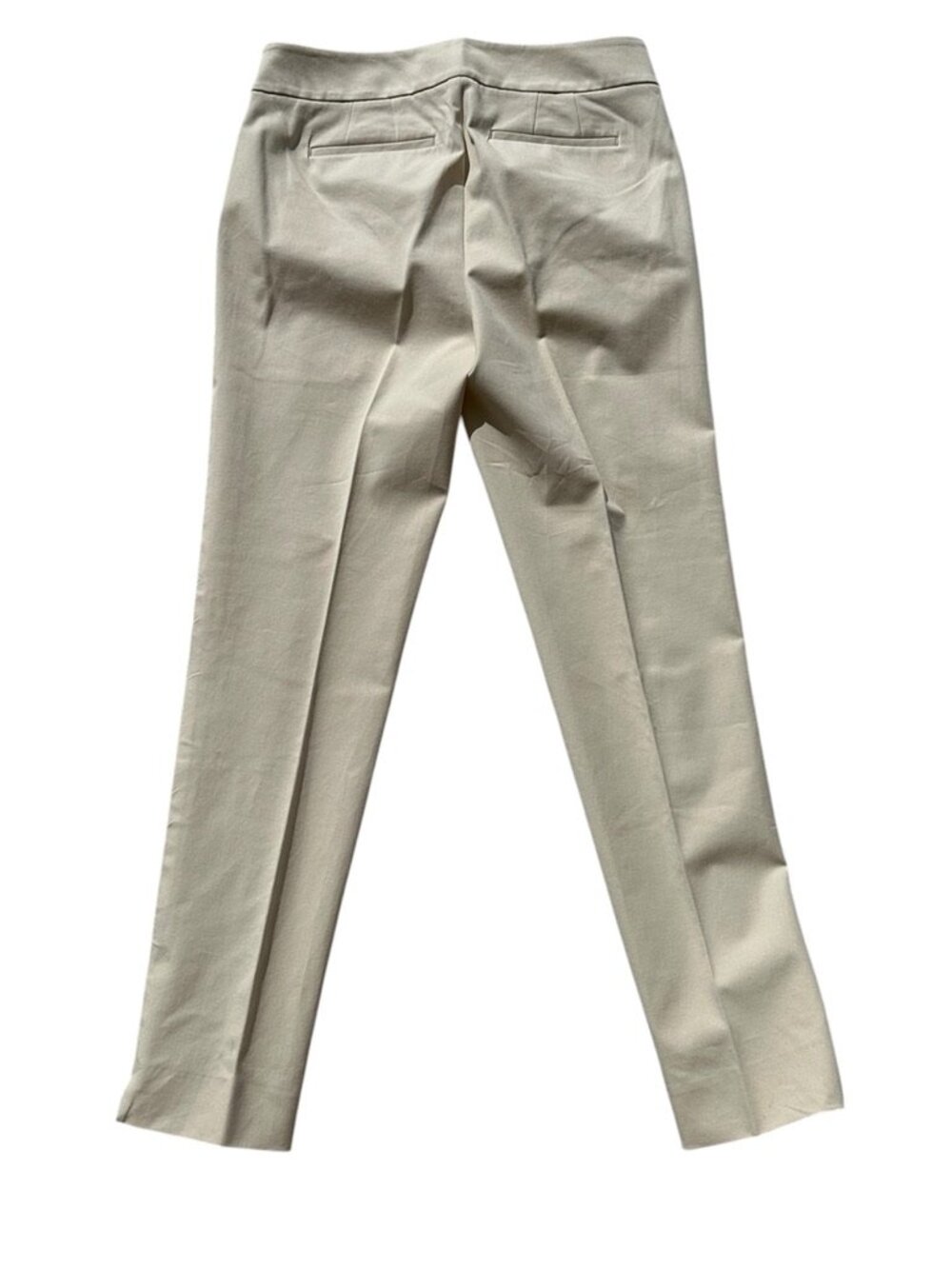 Talbots Buff Beige Chatham Ankle Pants 6 Side Zip Bi-Stretch Slim Trouser - Picture 4 of 11